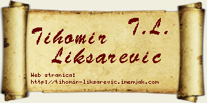 Tihomir Liksarević vizit kartica